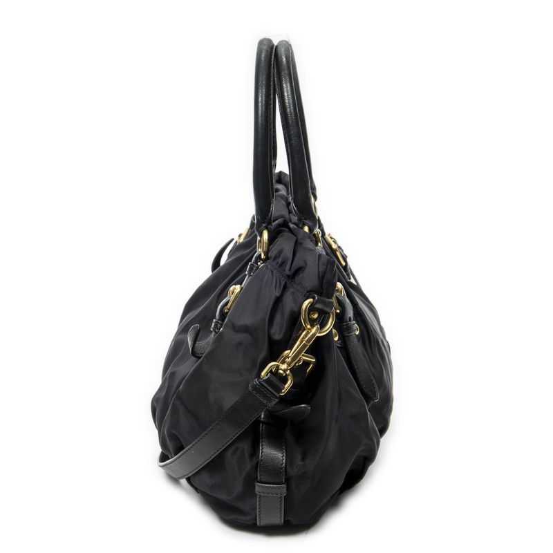 Prada Jacket Shopping Tote Black Canvas