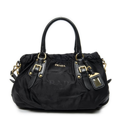 Prada Jacket Shopping Tote Black Canvas