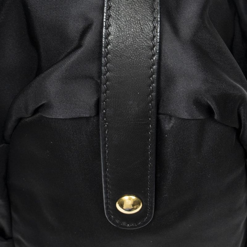 Prada Jacket Shopping Tote Black Canvas