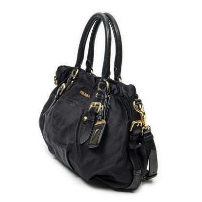 Prada Jacket Shopping Tote Black Canvas