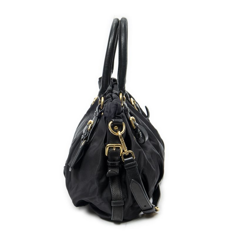 Prada Jacket Shopping Tote Black Canvas