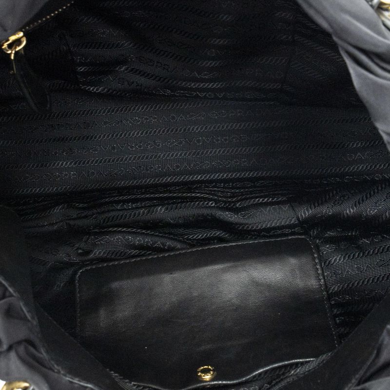 Prada Jacket Shopping Tote Black Canvas