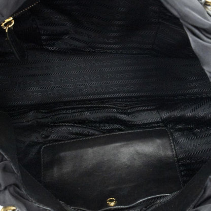 Prada Jacket Shopping Tote Black Canvas