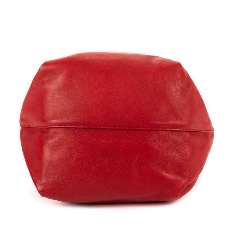Saint Laurent Yves Teddy Bucket Red Smooth Leather