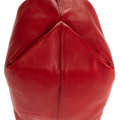 Saint Laurent Yves Teddy Bucket Red Smooth Leather