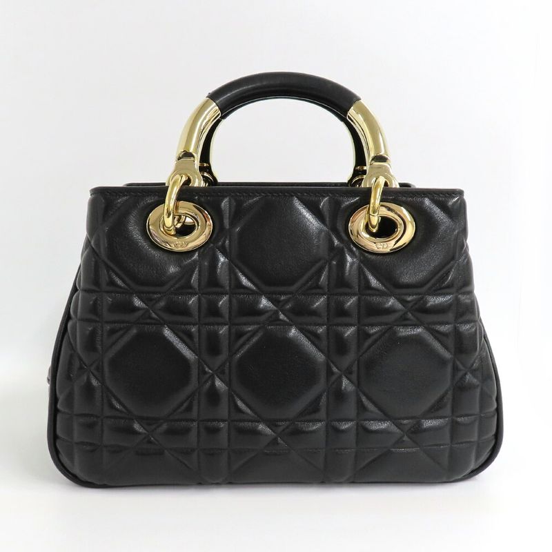 Dior 95.22 Cannage Handbag 2-Way Shoulder Calfskin
