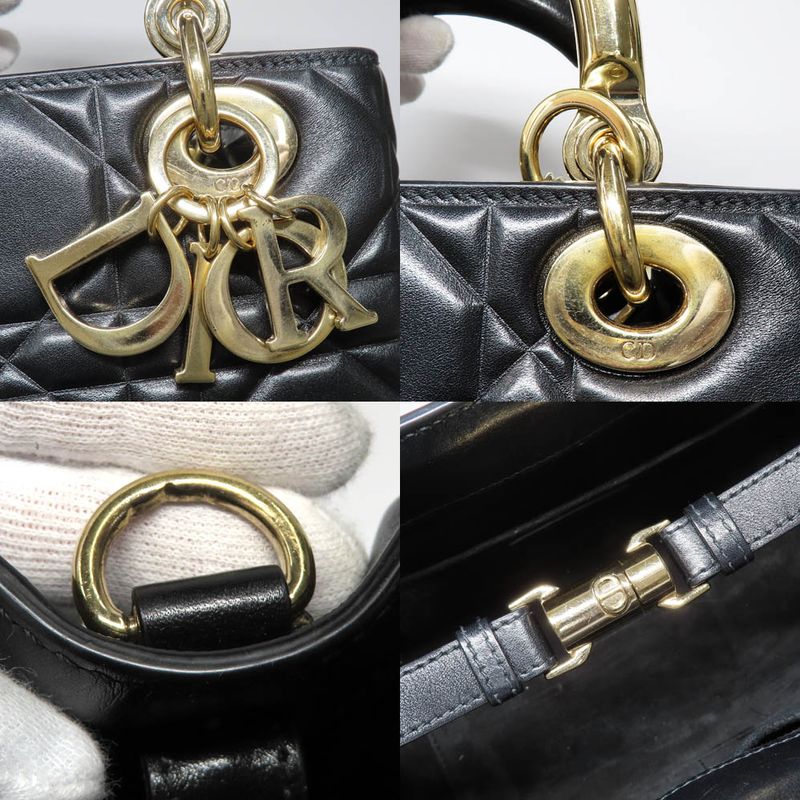 Dior 95.22 Cannage Handbag 2-Way Shoulder Calfskin