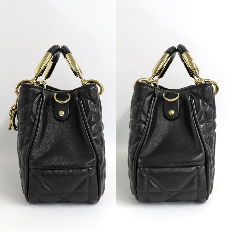 Dior 95.22 Cannage Handbag 2-Way Shoulder Calfskin