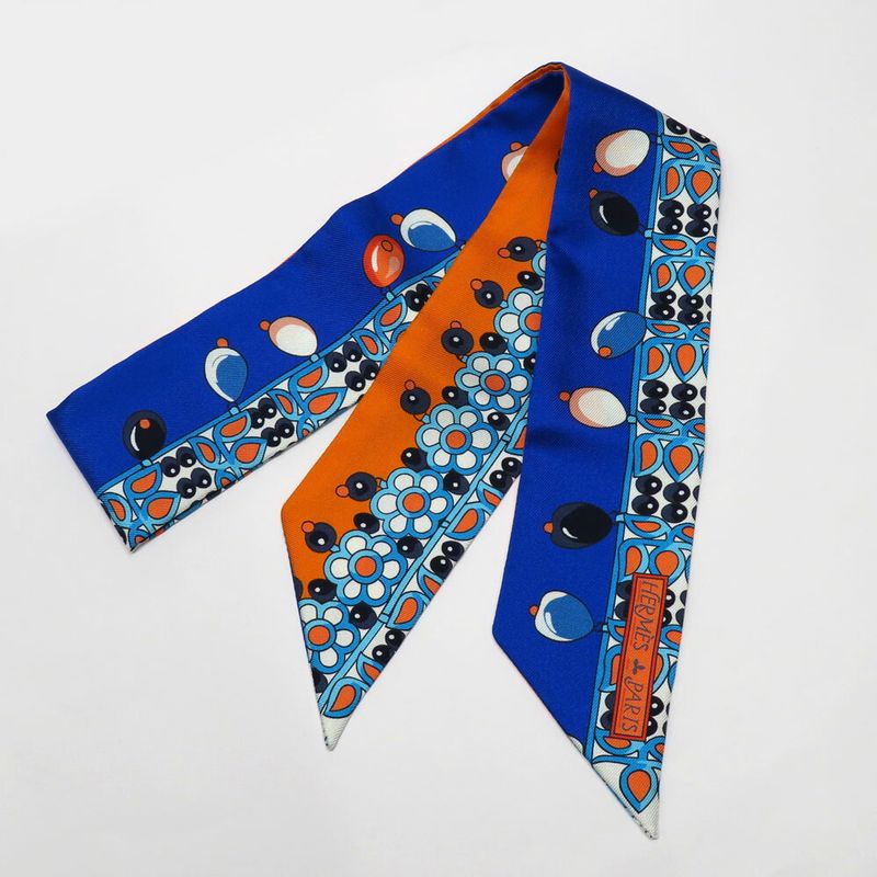 Hermes Twilly Maharaja's Parures Des Maharajas Scarf Silk