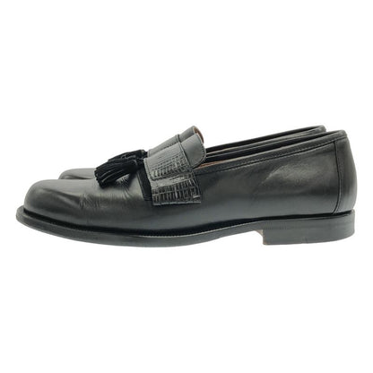 Versace Gianni Old Leather Tassel Loafer Black 6