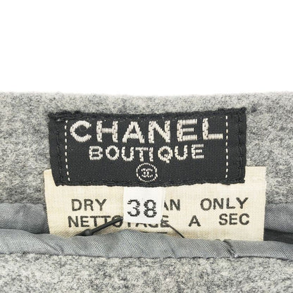 Chanel Vintage Tight Skirt Gray 38