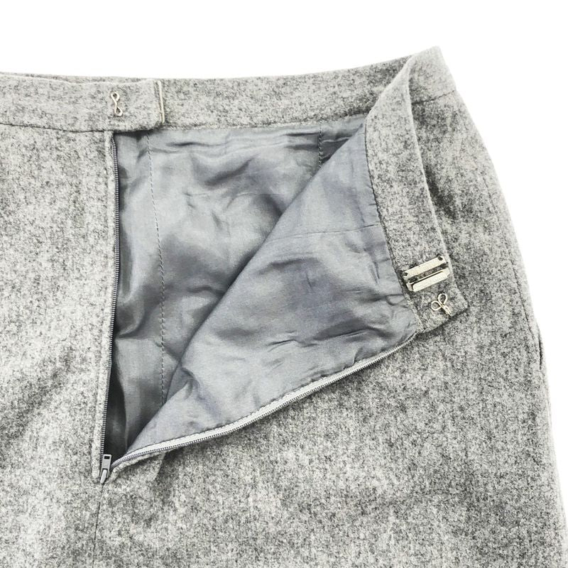 Chanel Vintage Tight Skirt Gray 38