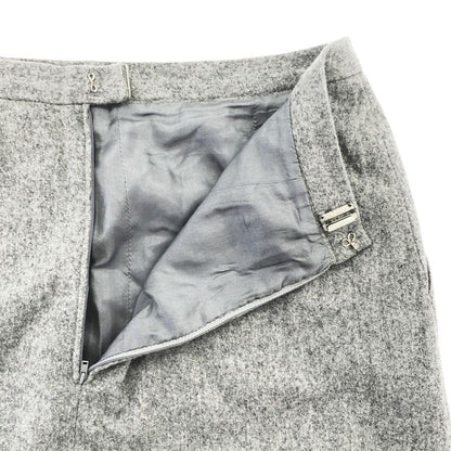 Chanel Vintage Tight Skirt Gray 38