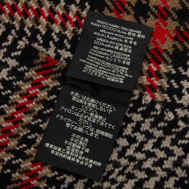 Gucci Houndstooth Black Brown Red Cashmere