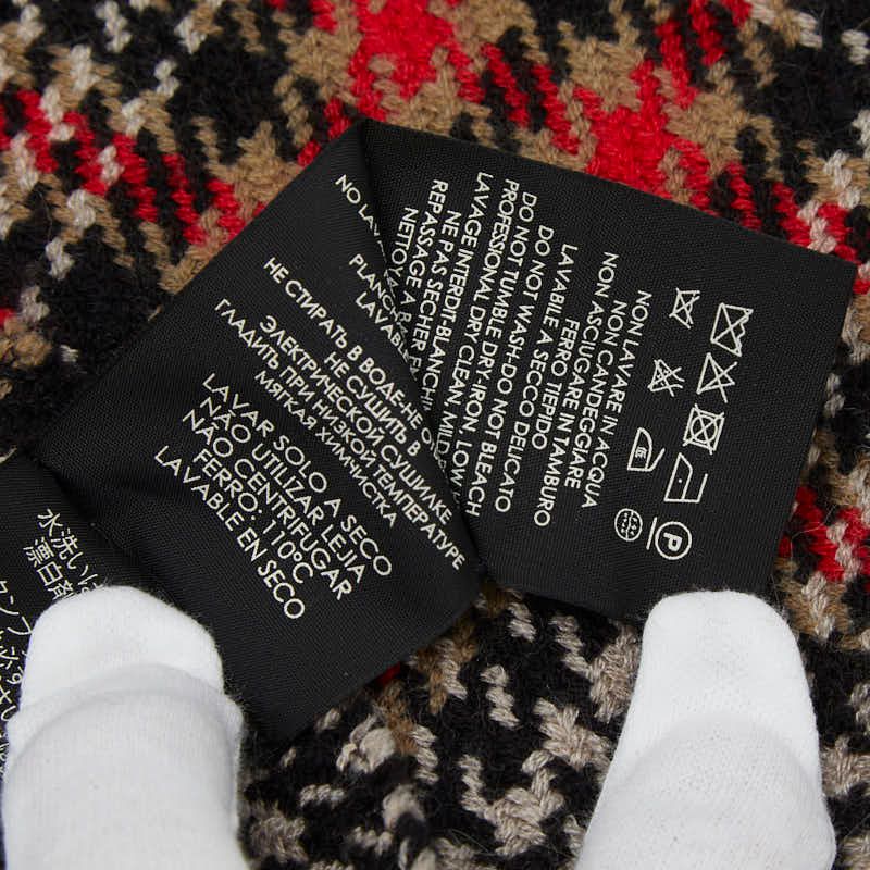 Gucci Houndstooth Black Brown Red Cashmere