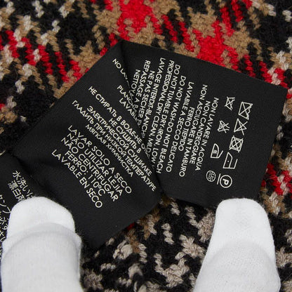 Gucci Houndstooth Black Brown Red Cashmere