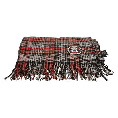 Gucci Houndstooth Black Brown Red Cashmere