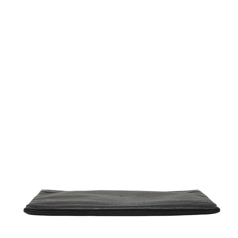 Balenciaga Navy Clip M Clutch Black Leather