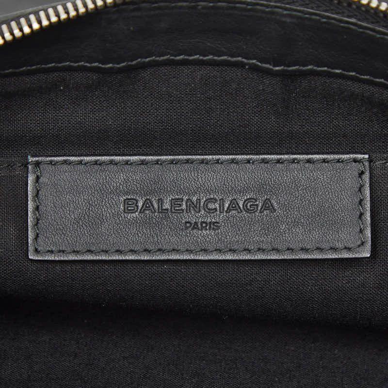 Balenciaga Navy Clip M Clutch Black Leather