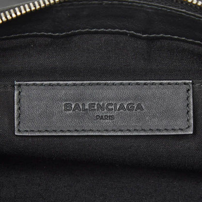 Balenciaga Navy Clip M Clutch Black Leather