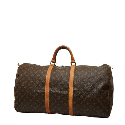 Louis Vuitton Monogram Keepall 60 Boston Bag Brown