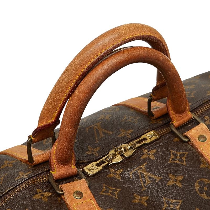 Louis Vuitton Monogram Keepall 60 Boston Bag Brown
