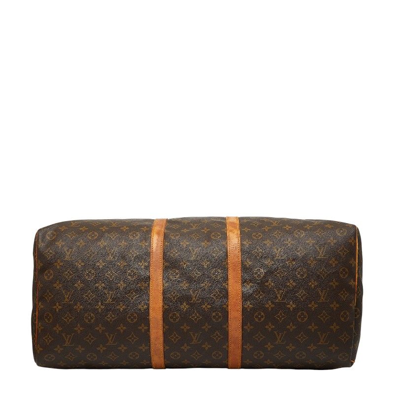 Louis Vuitton Monogram Keepall 60 Boston Bag Brown