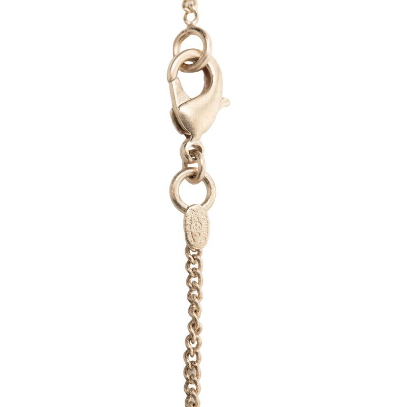 Chanel CC Logo Camellia Gold White Plated