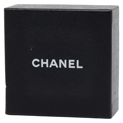 Chanel CC Logo Shell Vintage Black Gold Earrings