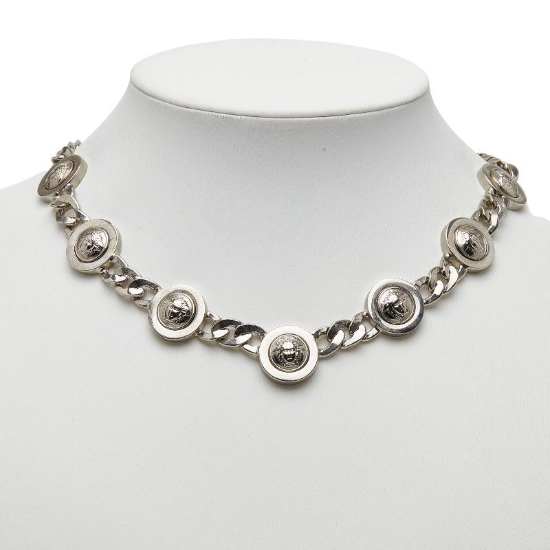 Versace Medusa Necklace Choker Silver Metal