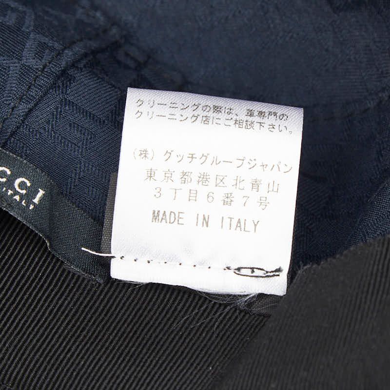 Gucci Hat L Black Leather Rabbit