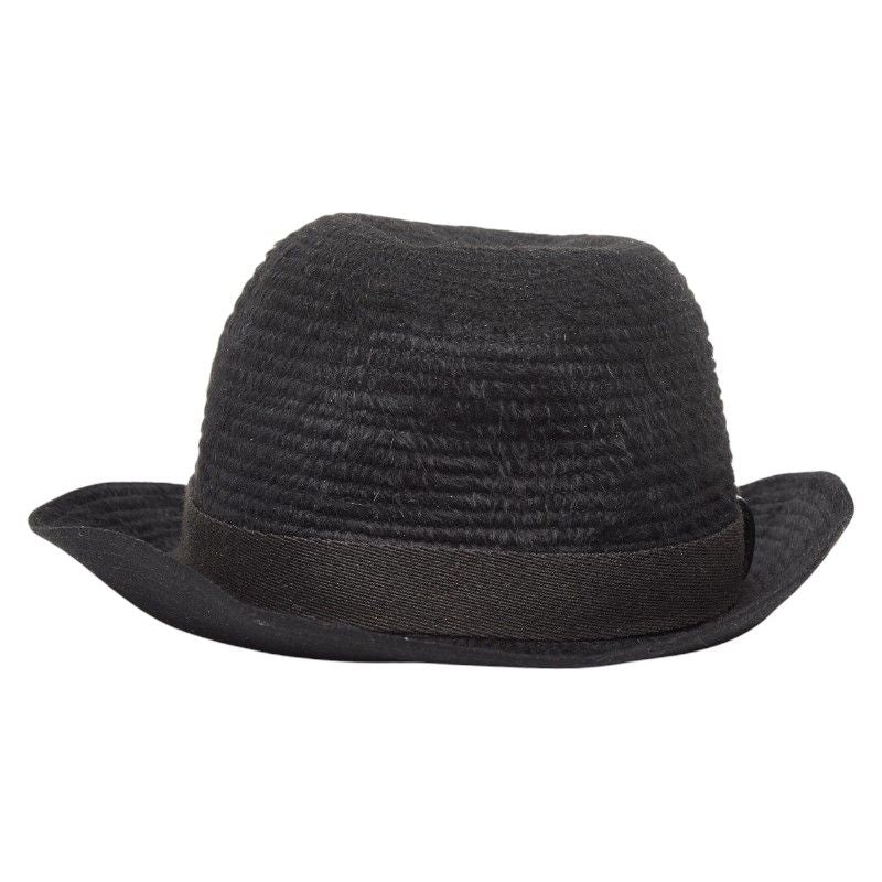 Gucci Hat L Black Leather Rabbit