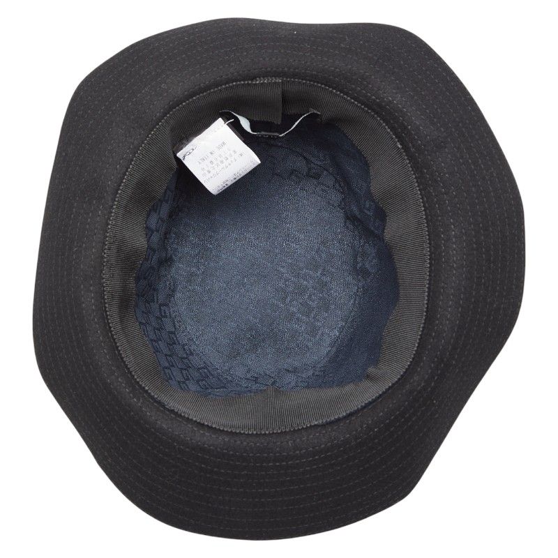Gucci Hat L Black Leather Rabbit