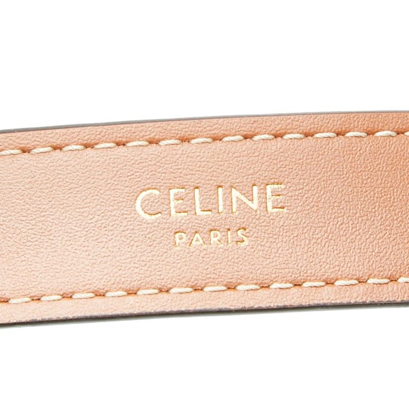 Celine Triomphe One Shoulder Bag Black Brown Leather