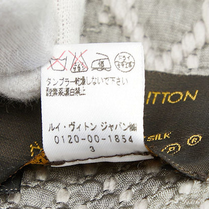 Louis Vuitton Logomania Scarf Gripe Lou Gray Wool Silk