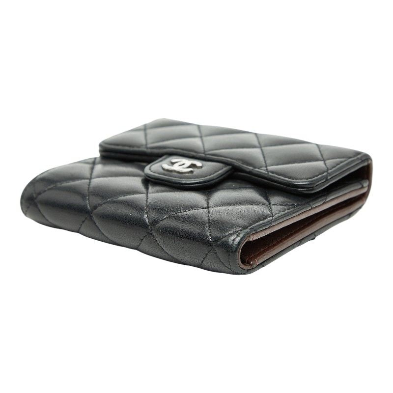 Chanel CC Logo Quilted Black Lambskin