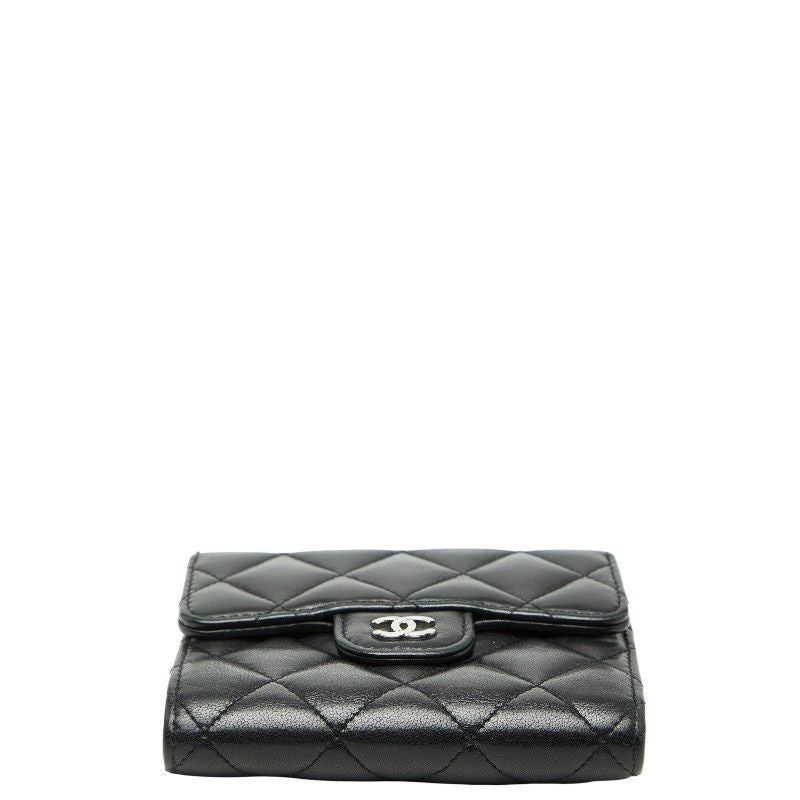 Chanel CC Logo Quilted Black Lambskin