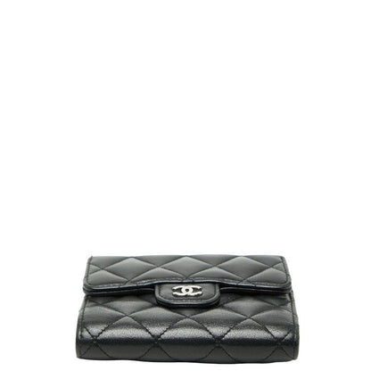 Chanel CC Logo Quilted Black Lambskin