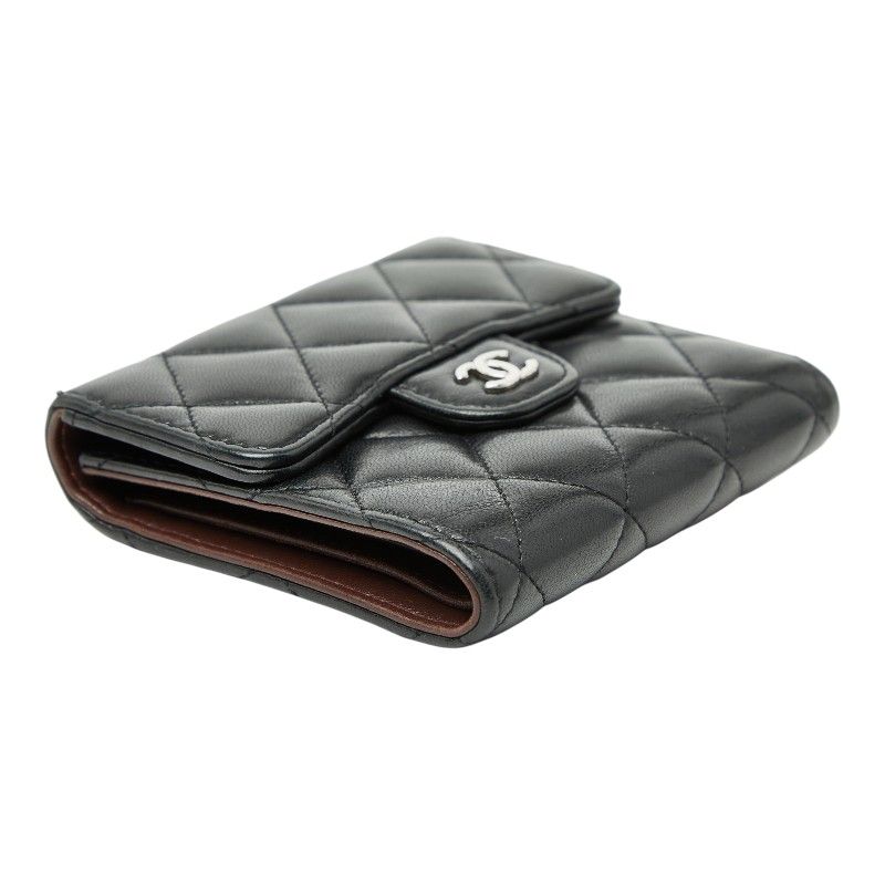 Chanel CC Logo Quilted Black Lambskin