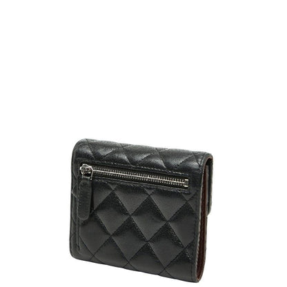 Chanel CC Logo Quilted Black Lambskin