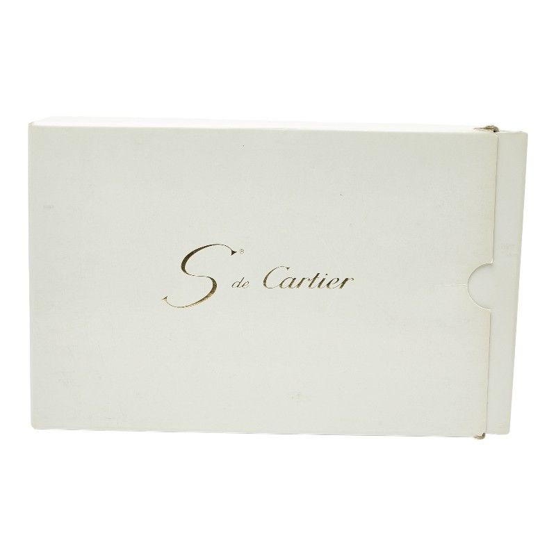 Cartier Saffiano Line Chain Shoulder Bag Navy Leather