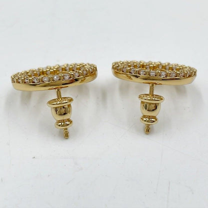 Fendi Earrings Gold Plated Rhinestone