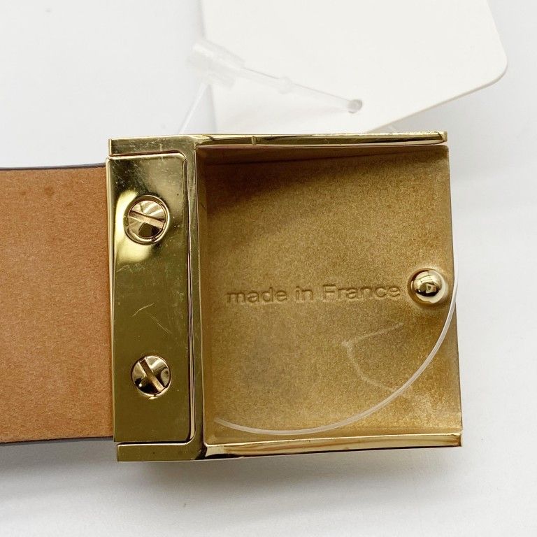 Louis Vuitton Belt Ceinture Carre Ebene Damier Gold