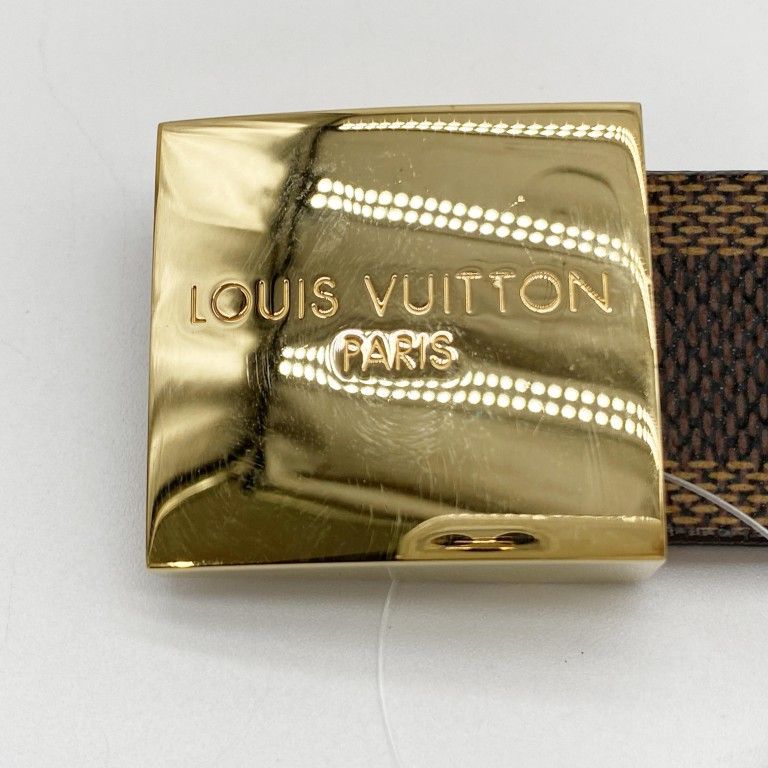 Louis Vuitton Belt Ceinture Carre Ebene Damier Gold