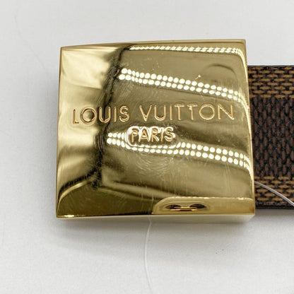Louis Vuitton Belt Ceinture Carre Ebene Damier Gold