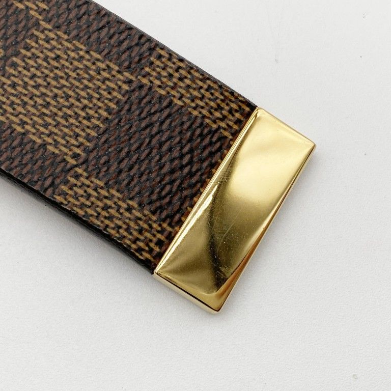 Louis Vuitton Belt Ceinture Carre Ebene Damier Gold