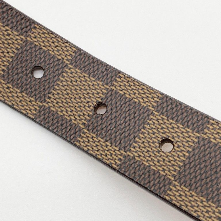 Louis Vuitton Belt Ceinture Carre Ebene Damier Gold