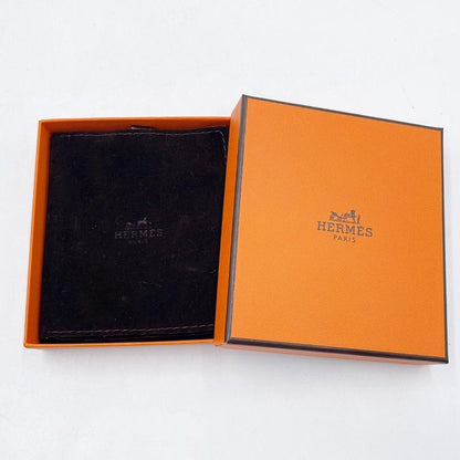 Hermes Earrings Motif Purple Brown Buffalo Horn Lacquer Wood