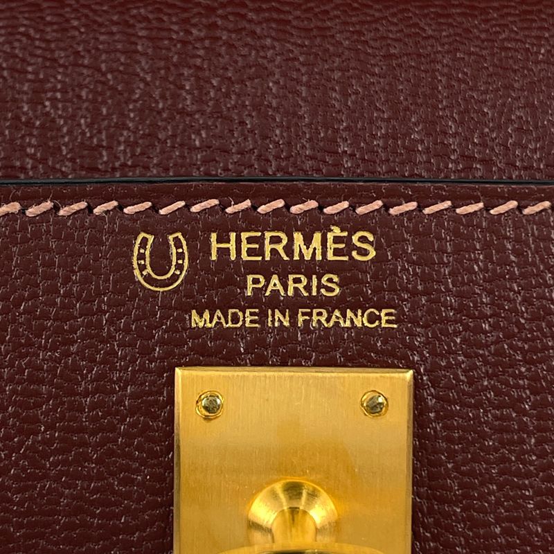 Hermes Kelly 25 Outside Sewing 2-Way Shoulder Bag Personal Order Chevre