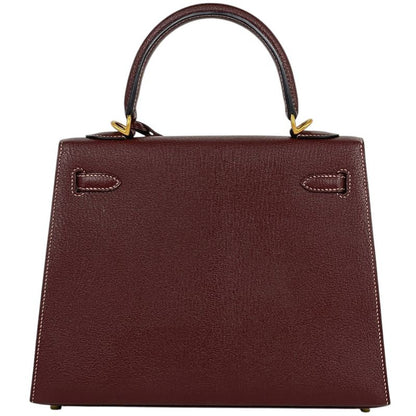 Hermes Kelly 25 Outside Sewing 2-Way Shoulder Bag Personal Order Chevre
